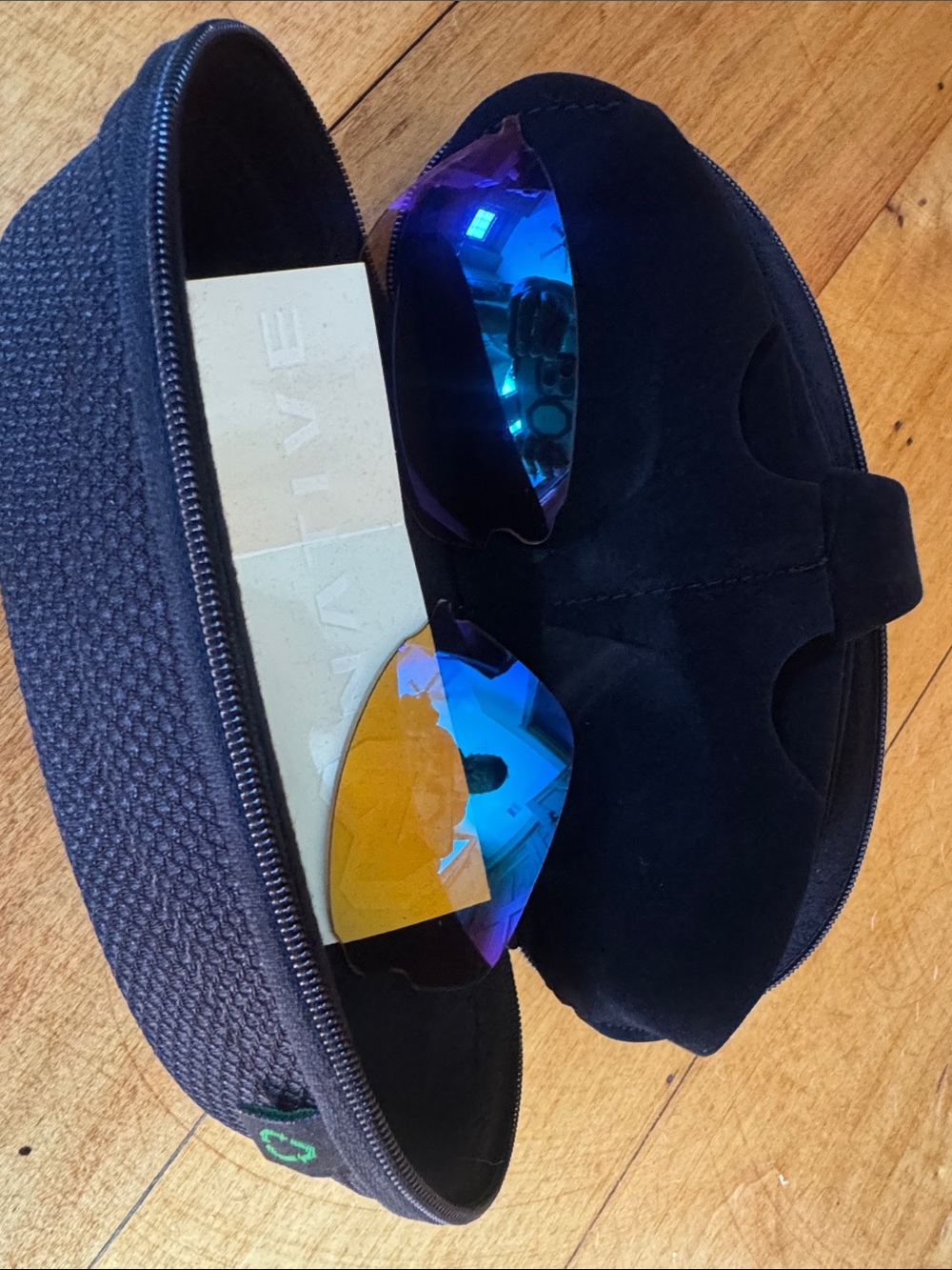 Native Yellow Translucent Sport Sunglasses with Green Nose Pads - Picture 3 of 4